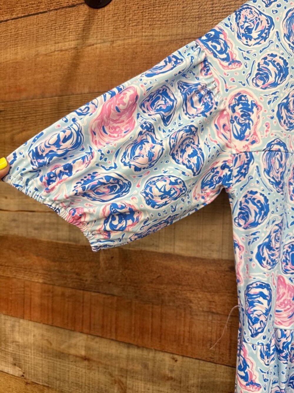 Simply Southern Tiered UPF Dress Oyster Print Large NWT - Picture 3 of 6